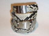 Choice of Python Snakeskin Double Wrap Bracelets  20mm