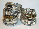 Choice of Python Snakeskin Double  Wrap Bracelets 12mm