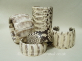Comparison of Python Snakeskin Cuffs and the Large Bangle