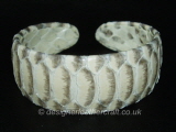Natural Python Snakeskin Cuff Bracelet 26mm
