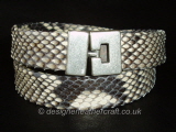 Python Snakeskin Double Wrap Bracelet 15mm