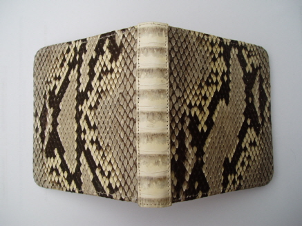Python Snakeskin Wallet showing spine