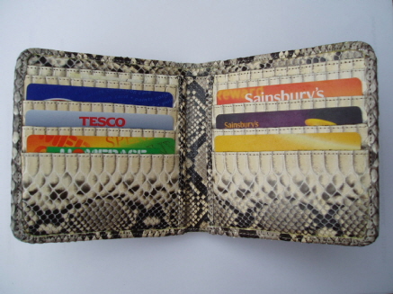 Python Snakeskin Wallet with cards