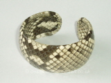 Womens Python Snakeskin Cuff Bracelet